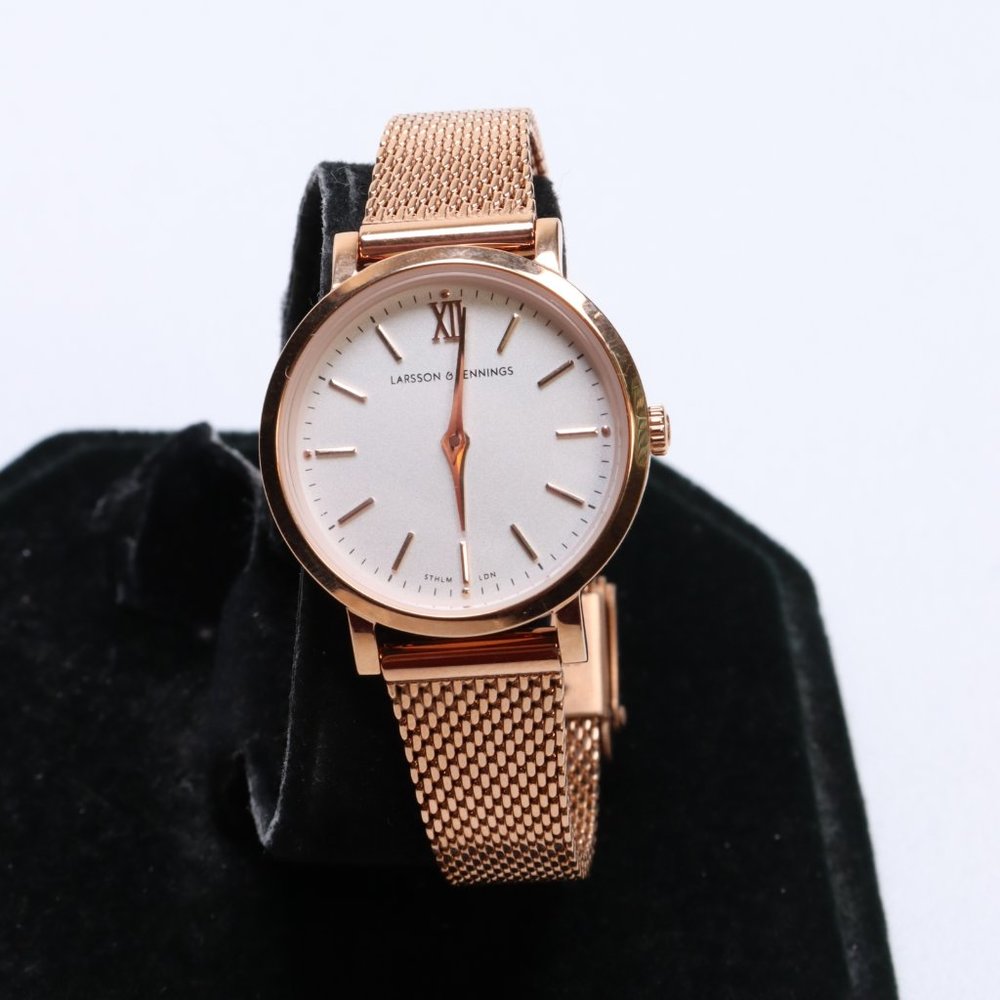 Larsson & Jennings Rose Gold Stainless Mesh Lugano  Women's Watch LX26-MRG-RGW
